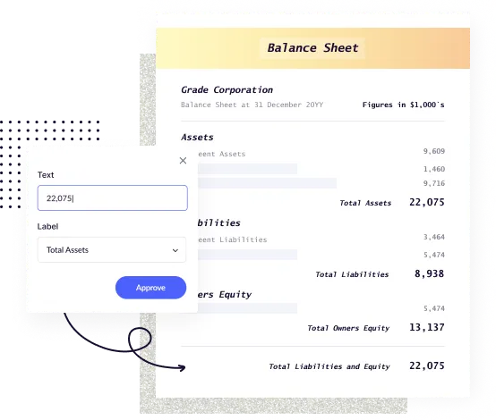 Data Extraction from Balance Sheets