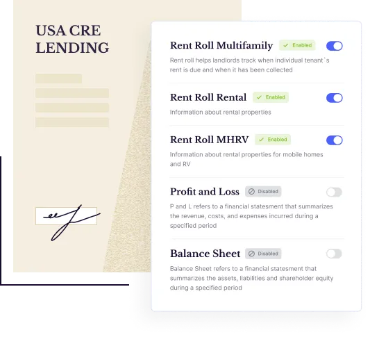 Functions and Options to Simplify USA CRE Lending